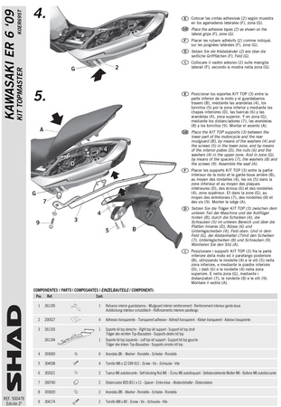 Stelaż kufra tylnego Shad do Kawasaki ER6 N-F (09-11)