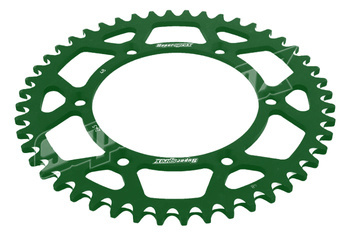 Zębatka tylna aluminiowa 7075-t6 (ergal) 489 49 kawasaki kx/kxf 84-18 (jtr460.49) kolor zielony