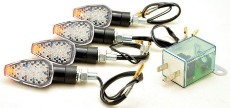 Kierunkowskazy led pomarańczowa końcówka 4 szt przerywacz led