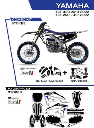 Komplet plastików plukomplet naklejek (oklein) yamaha yzf 250 '19-'22