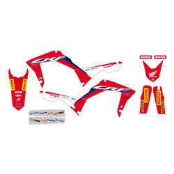 Komplet naklejek (oklein) honda crf 250r '18-'21, crf 450r '17-'20, 450x 17-20 replica team hrc 20/21 kolor czerwony/ biały