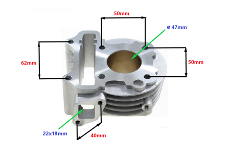 Cylinder Nicasilowy tuningowy 80 cm skuter 4T 139qmb Kymco Agility Peugeot