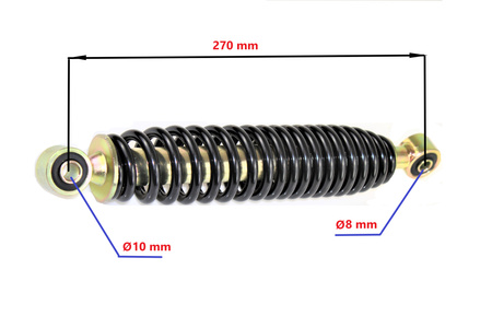 Amortyzator Przedni Peugeot Rozstaw 270 Mm Otwoty Mo0cujące 8 Mm 10 Mm Amt000481
