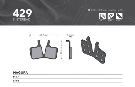 Klocki hamulcowe rowerowe sinter spiekane metaliczne mtb / szosa / elektryk
