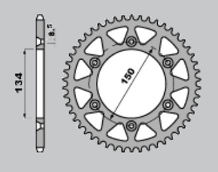 Zębatka tylna 489 42 kawasaki kx 125/250/500 '84-'08, kdx 200 '84-'06, kdx 220 '97-'05, kdx 250 '91-'96, klx 250 '93-'20, kxf 250 '04-'22, k