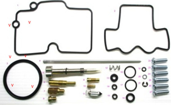 ZESTAW NAPRAWCZY GAŹNIKA YAMAHA YFZ 450 '06-'09 (26-1454)