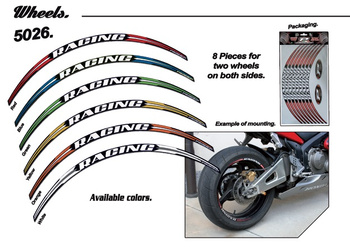 Taśma ozdobna na felgi racing kolor niebieski