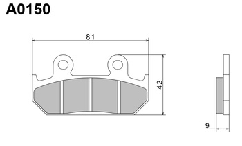 NISSIN KLOCKI HAMULCOWE KH121 PREMIUM SEMI-METALLIC (SPIEK METALICZNY) (ECE R90) (MADE IN JAPAN) (2P-216NS)