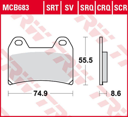 Klocki hamulcowe kh244 sinter track aprilia rs 250 '97-, rsv 1000 mile/r '98-'00, ducati 748/800/900/916/996 '97-'03, ktm smc 625/660/lc4 64