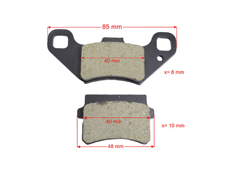 Klocki Hamulcowe Tylne Atv Quad Kxd Barton 110/125