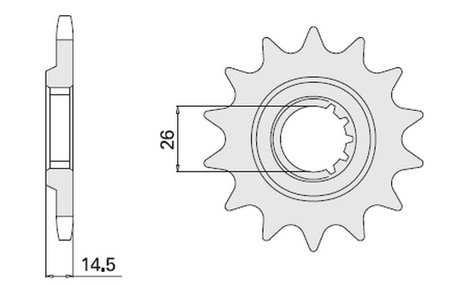 Zębatka przednia 335 15 honda cbx 1000 z (79-80) (sc03) (335-15) (jtf335.15)