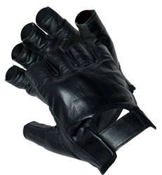 rękawice / rękawiczki skórzane chopper bezpalcowe kolor czarny junior rozm. 4