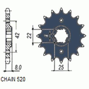 Zebatka napedowa sunstar sunf320-15