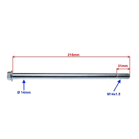 Oś wahacza tył fi14x215 do Junak 905