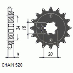 Zebatka Napedowa Sunstar Sunf349-13 (Wycofana Z Produkcji)