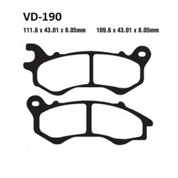 Klocki Hamulcowe Vesrah Vd-190  Pcx125 18-19r