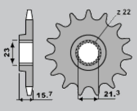 Zębatka przednia 441 14 yamaha xt 600 '89-'98, xtz 660 '91-'98 (jtf577.14)