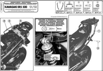 Stelaż Kufra Centralnego Kawasaki Er5 500 (01-07) ( Bez Płyty )
