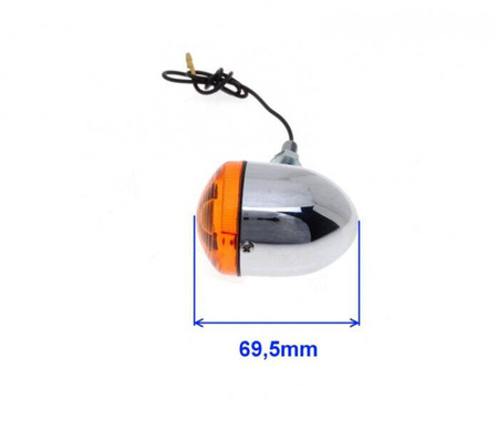 Kierunkowskaz chrom bullet wspornik 8 mm