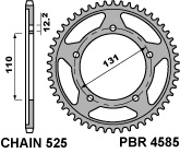Zębatka tylna 4585 45 c45 bmw s1000rr 12-16, s1000xr 15-16 (jtr7.45)