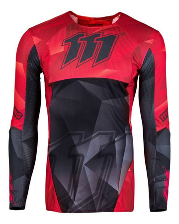 Koszulka moto 111.1 - hell red kolor czarny/czerwony rozmiar xl