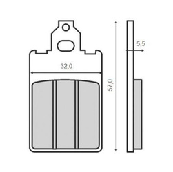 KYOTO WYPRZEDAŻ KLOCKI HAMULCOWE PRZÓD KH116 APRILIA AF-1 50 '86-'92, YAMAHA DT 50R '97-'01, PIAGGIO FREE 50 '95-'01, BETA TEMPO 50 '94-'97, MALAGUTI F12 50 PHANTOM '94-'02, GARELLI SAHEL 50 '91-,