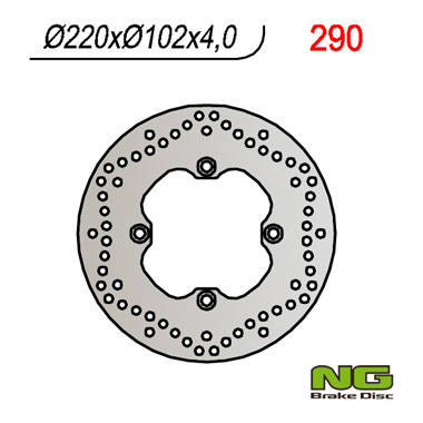 Tarcza hamulcowa tył aprilia rs 50 (99-05), tuono 50`03-07 (220x102x4) (5x8,5mm)