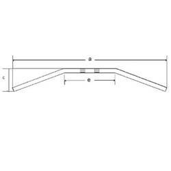Kierownica stalowa 22mm dragbar medium kolor czarny