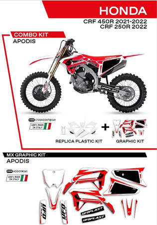 Komplet plastików plukomplet naklejek (oklein) honda crf 250r '22