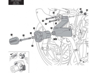 Crash Pady Puig Do Kawasaki Ninja 300r 13-17 Czarne