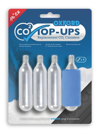 Nabój co2 do pompowania opon - z gwintem (4 sztuki) (stary kod: ox161)