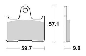 Hamulcowe kh245 street excel/racing ng sinter kolor złoty pasuje do: suzuki gsxr '04-'06 tył
