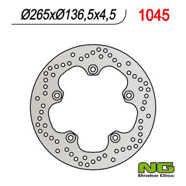 Tarcza hamulcowa tył bmw f 650gs 800/ k1200/ r1200 (265x136x4,5) (5x10mm)