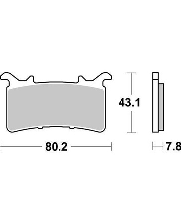 Hamulcowe kh757 racing dual sinter kolor złoty tarcza lewa przód bmw m 1000 rr '21-'22, honda cbr 1000 rr '20-'22 (stosować z 841ds-2) (patr