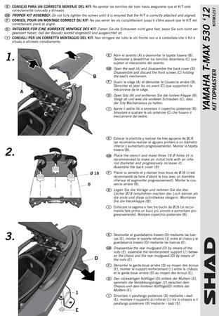 Stelaż kufra tylnego Shad do Yamaha T-Max 530