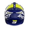 Kask enduro cross Shot Lite Fury niebieski/żółty/biały połysk