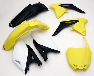 Komplet plastików suzuki rmz 250 '10-'18 (kolor oem '13) (żółty/czarny/biały)