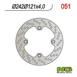 Tarcza hamulcowa przód suzuki dr 600 '85-'89 (242x121x4) (4x10,5mm)