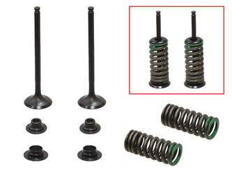 ZAWÓR WYDECHOWY (KOMPLETNY ZAWÓR ZE SPRĘŻYNAMI I PODKŁADKAMI) HONDA CRF 150 R / RB '07-'23 STALOWY (MX-09545E) (22,5X4,4X79,95MM)