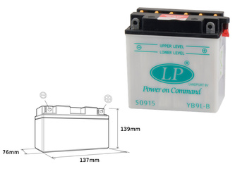 Landport akumulator yb9l-b 12v 9ah 137x76x140 (12n9-3b) obsługowy - bez elektrolitu (5)