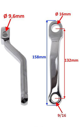 Dźwignia wałka rozrusznika na pedały komplet
