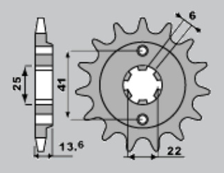 Zębatka przednia 293 15 honda  xl 600 v '87-'88 (jtf293.15)
