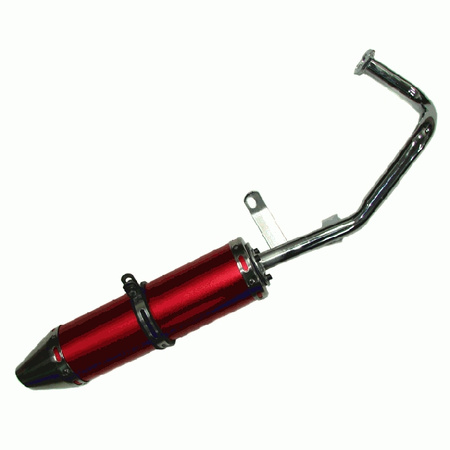 Tłumik wydech sport skuter 4T 139qmb odblokowany czerwony