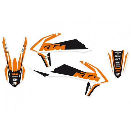 Komplet naklejek (oklein) ktm sx/sxf '19-'22, exc '20-'22 dream 4 kolor pomarańczowy/czarny