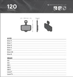 Klocki hamulcowe rowerowe organic mtb / szosa półmetaliczne