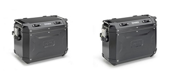 KUFRY BOCZNE 37L PRAWY I 48L LEWY MONOKEY CAM SIDE KVG48B KVG37B K'VOYAGER ALUMINIOWE KOLOR CZARNY ANODOWANY BLACK LINE