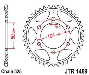 zębatka tylna 4359 40 kawasaki zx 6 r '98-'02, z 1000 '07-'09, zx10r '04-'15 (435940jtzbk) (łańc. 525) kolor czarny