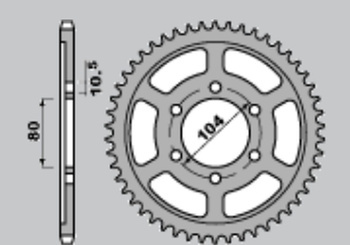 Zębatka tylna 4359 41 (148941jt) kawasaki zx9x '02-'04