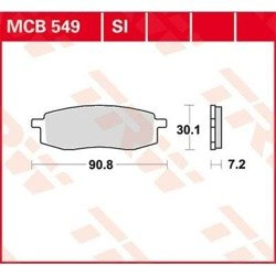 KLOCKI HAMULCOWE TRW MCB549SI