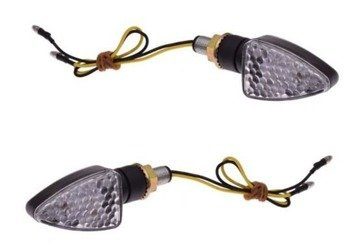 KIERUNKOWSKAZ CZARNY BIAŁE SZKŁO DIODY LED